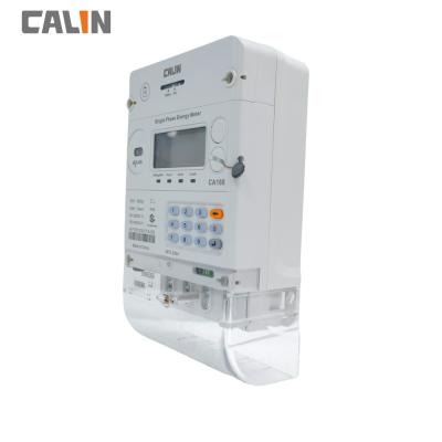 Card Prepayment Single Phase Electric Meter , Surge Protection Wireless Power Meter