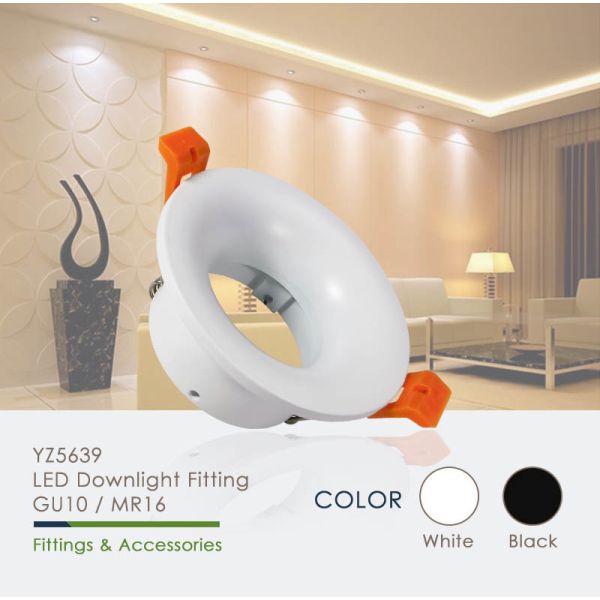 Industrial Mr16 LED Housing For 110-248v White Round Commercial Spotlight