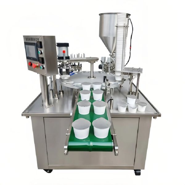Paste Liquid Fill Seal Packing Machine Dual Head Sauce Filling Machine 1.8kw