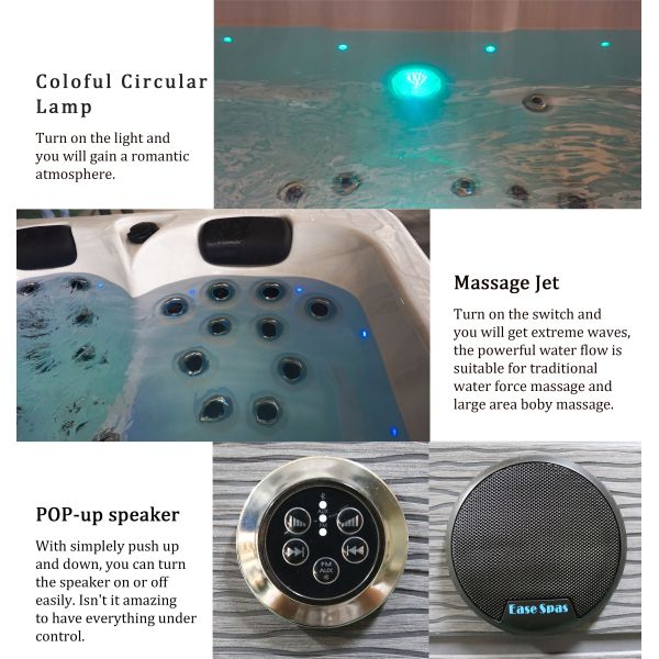 bañera al aire libre del balneario de la tina caliente de la función del masaje del regulador del balboa