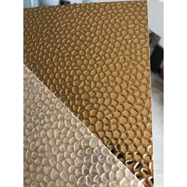 Honeycomb Stamped Gold Silver Mirror 304 Stainless Steel Sheet for Decorative Wall and Ceiling