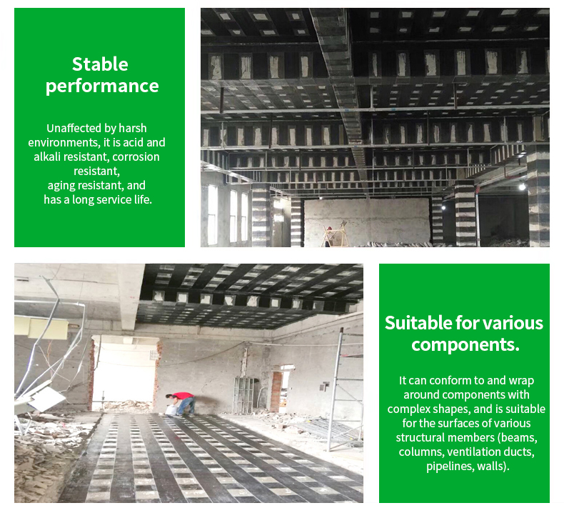 Reinforcement Carbon Fiber Cloth Roll Tape Lightweight Unidirectional Carbon Fiber Tape for Pultrusion Process Concrete Repair