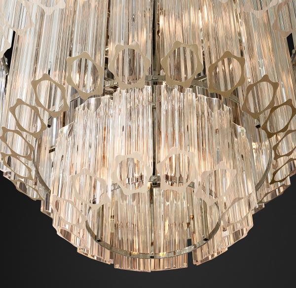 Retro Simple Bedroom Hotel Decoration Creative Glass Pendant Light American Crystal Chandelier