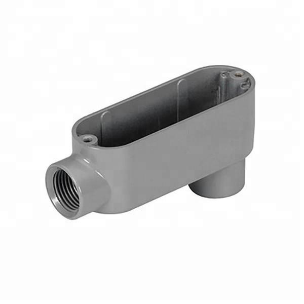 Indoor / Outdoor T Type 4 Inch Rigid Conduit Body Threaded Aluminum