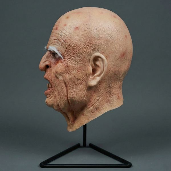 Hyper-Realistic Old Man Zombie Latex Mask - Premium Quality Latex Halloween Mask One Size Fits Most