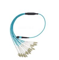 B de haute qualité MPO bleu - corde de correction optique de fibre de la fibre LSZH de DX LC 12