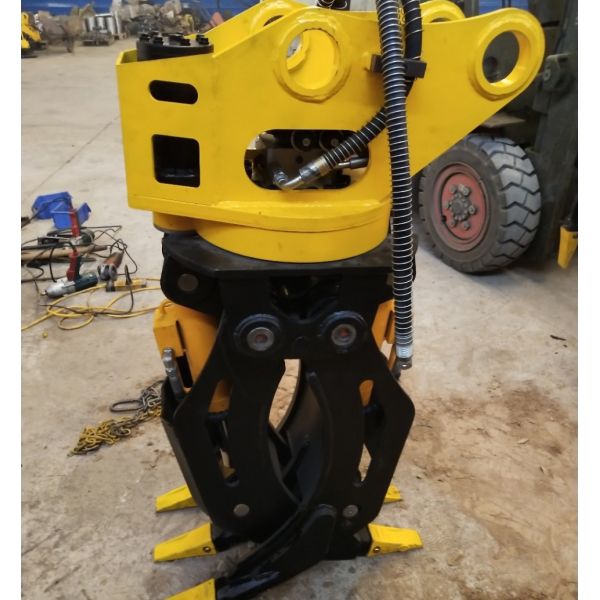Pince à grumes rotative hydraulique 360 pour excavatrice, personnalisable 1-80 tonnes