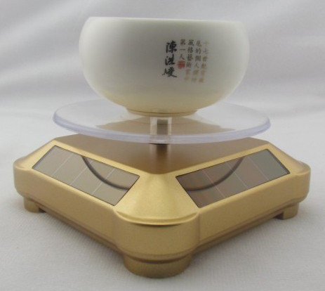 Customed logo 360 degree ABS Solar Rotary display use under the natural light