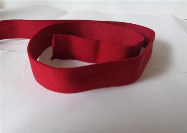 2.5 Cm Red Spandex Elastic Nylon Webbing / Waistband Elastic Webbing Band