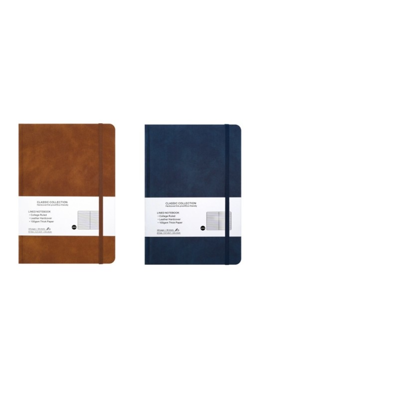 Custom A4 A5 A6 Lined Notebook, PU Leather Hardcover Business Office Journal With Custom Printing & Logo