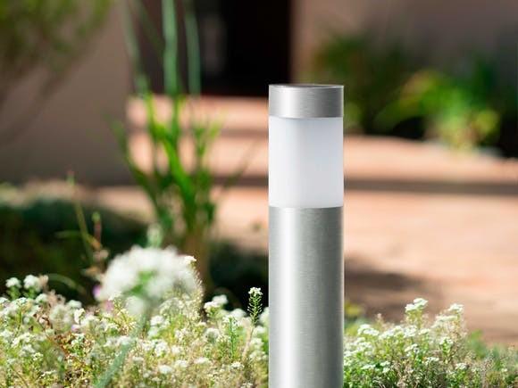 IP44 Stainless Steel Solar Garden Bollard Lights For Outdoor Decorative