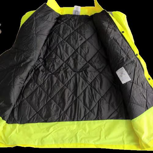 ANSI 100% Polyester 300D Oxford Fabric Reflective Hi Vis Waterproof Jacket 180g