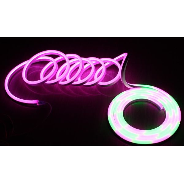 24V плоские WS2811 адресуемые RGB LED неонные гибкие 11x19 мм цифровые неонные канаты
