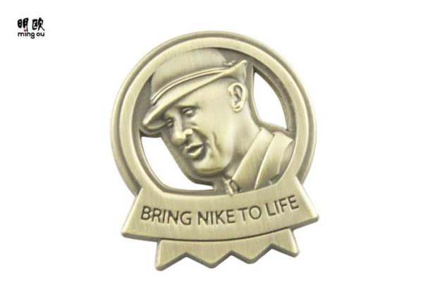 Antique Souvenir Military Lapel Pin Badges 3D Embossed Design For Decorative