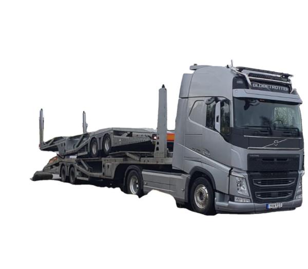 CIMC 2/3 Axle Stainless Steel 8-9 Land Road Car Trailer Semi Utility Flatbed Carrier Trailer