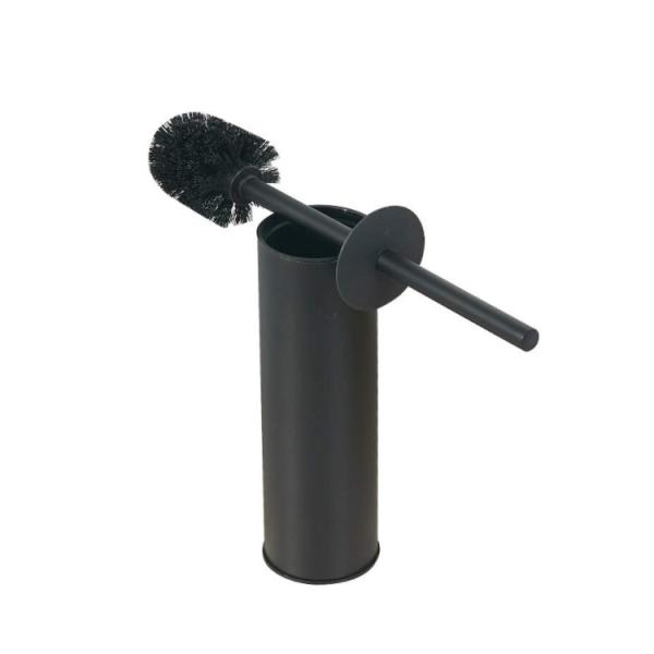 Black Toilet Brush And Holder Long Handle Steel Scrubber Sanitary Ware