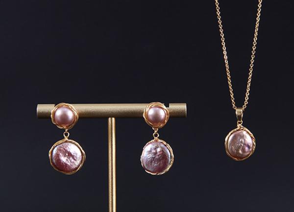 Natural Baroque Pearl necklace Natural Freshwater Baroque Pearl Pendant Necklace for Women Pearl Necklace Jewelry set