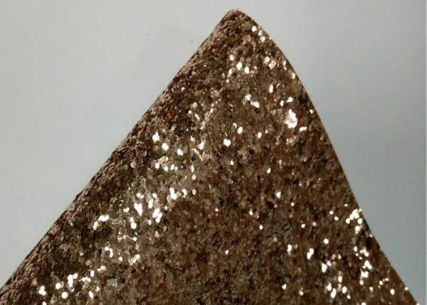 Home Decoration Gold Glitter Fabric , Thick Glitter Fabric For Dresses