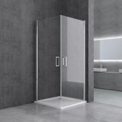 Corner Glass Shower Cabinet Square Shaped Spray Paint With Screen