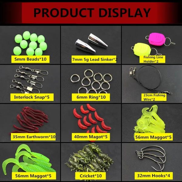 Crank Minnow Popper Fishing Tackle Box Kit Baits Hooks Fishing Tackle Box Accessories