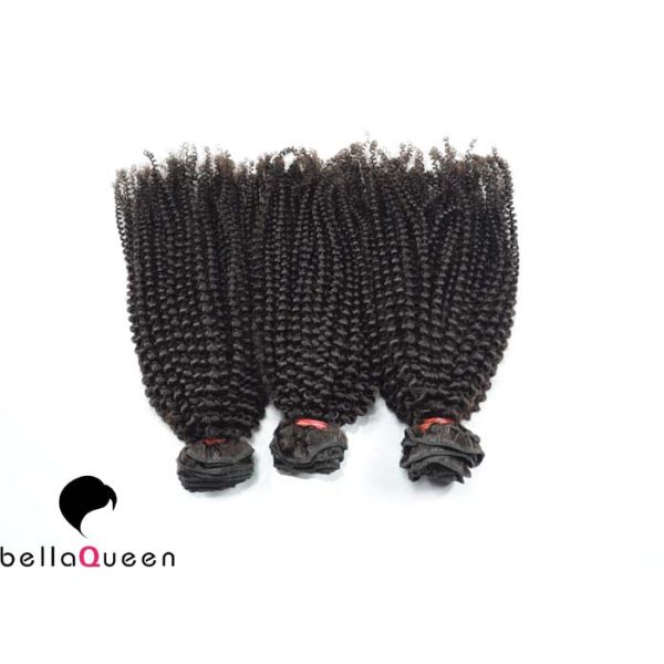 Full End Indian Virgin Hair Kinky Curly Natural Black 1b Human Hair Weft