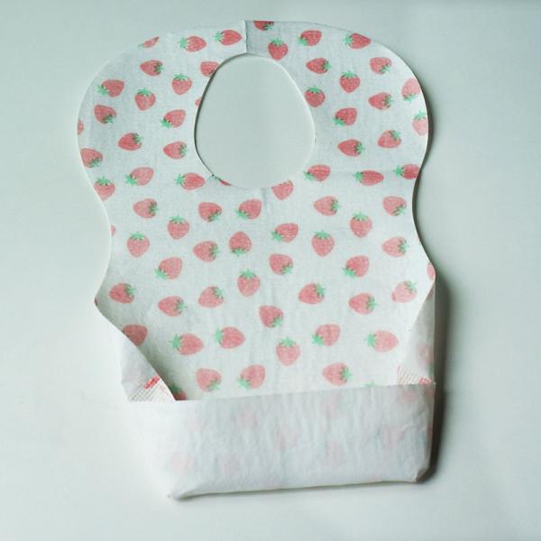 Anti Bacterial 24.5*34.5cm Waterproof Disposable Baby Bib