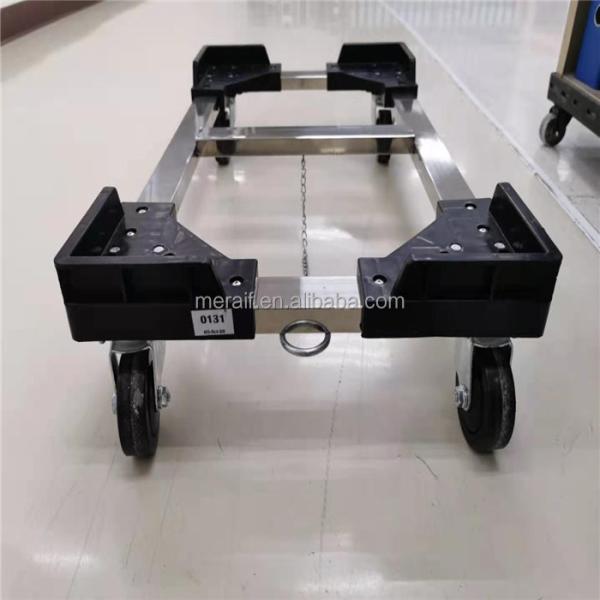 Quatro carros de alumínio da caixa de escaninho do transporte da casa da logística do supermercado do carro do trole dos caminhões da plataforma das rodas que movem zorras