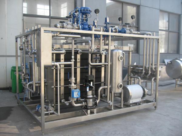 UHT Pasteurization Equipment for juice and milk process by PET / Glass Bottle