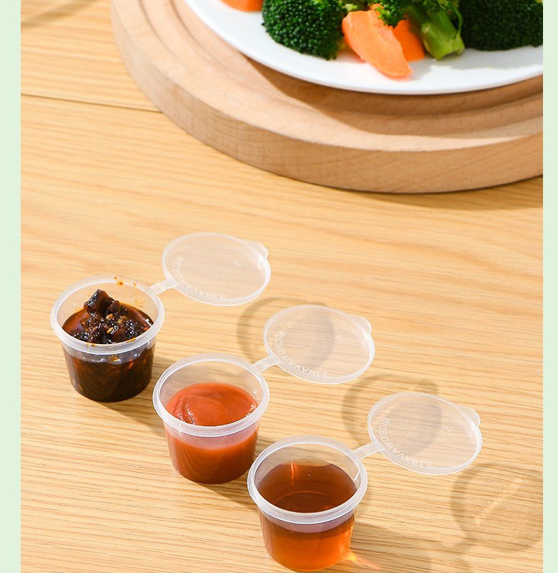 Disposable Sealed Sauce Cup Made of PP Material Ideal for Takeout Round or Square Shape