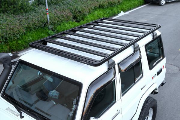 Lightweight Aluminium Alloy Roof Rack for Toyota LC76 SUV Net weight 25.6kg 1540X1425mm