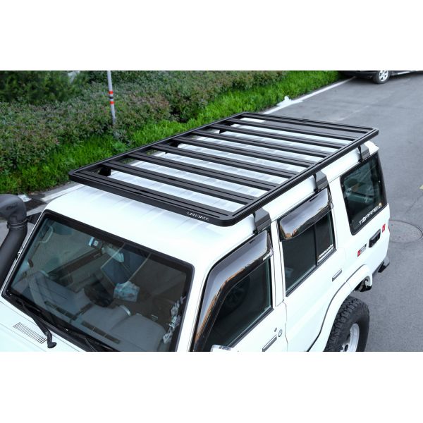 Stylish Car Roof Luggage Carrier for Toyota Land Cruiser LC76 Anodic Oxidated Finish