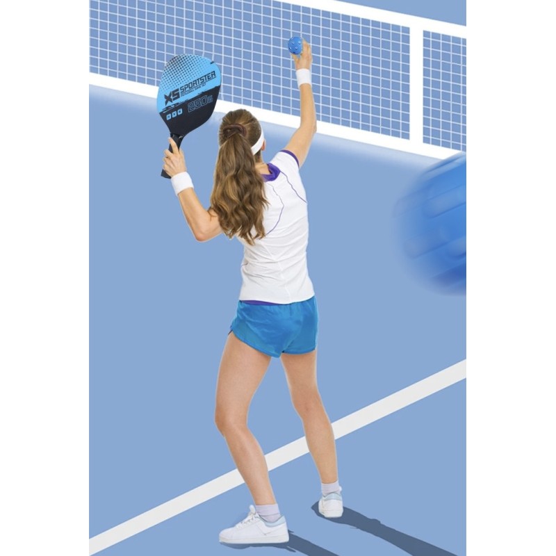 Lightweight Pickleball Paddle Set with Poplar Wood Core and 40-Hole Design for Training and Practice