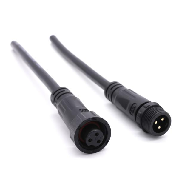 Wire Use Screw Waterproof Connector M13 IP67 Male Female For Led Lights