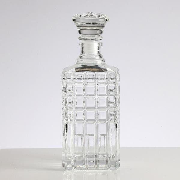 500ml 750ml Clear Glass Bottle for Whisky Brandy Vodka High End Luxury Cork Sealing