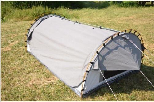 4WD Swag 1 Person Canvas Tent Fire Prevention Fabric Material For Outdoor Entertainment