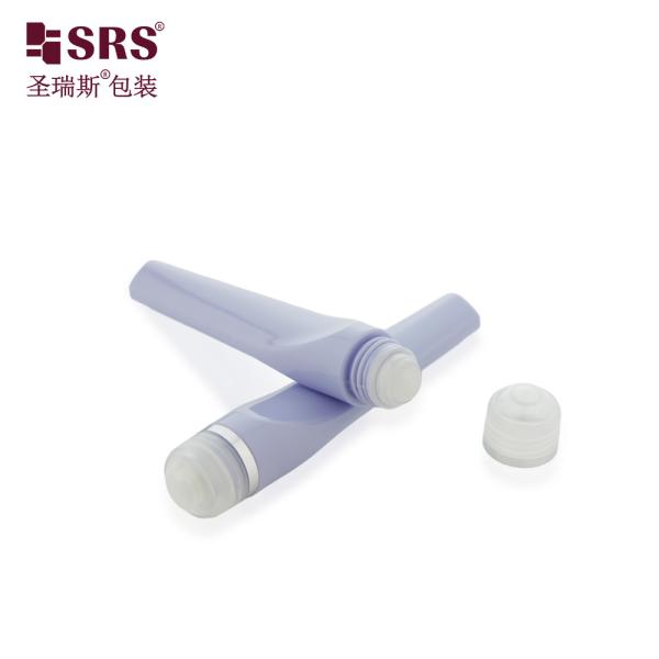 SRS8444-12ML Blowing Customize Color Plastic PETG Unique Shape Roll On Bottle For Eye Gel Serum Massage