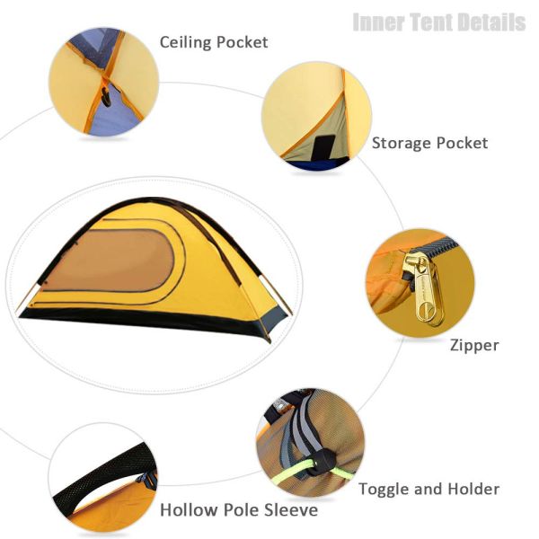 1-2 Person Custom Waterproof Camping Tarps Spring Summer Autumn 3 Season Dome House Canvas Tent