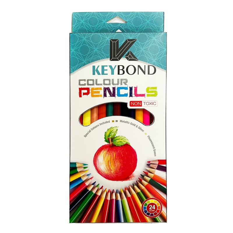 Hot Sell Premium 7 Inch 24PCS Vivid Special Colors Stationery Painting Triangle Wooden Color Pencil