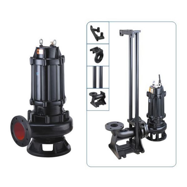Head 10m Submersible Dirty Clean Water Pump , Submersible Sewage Water Pump Black