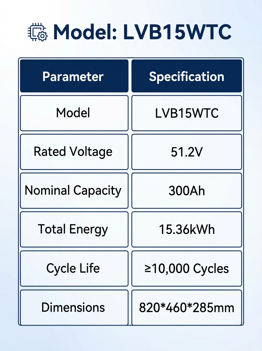 16kWh 51.2V LiFePO4 Battery Pack 314Ah Deep Cycle Solar Storage Battery 150A BMS for Off Grid System