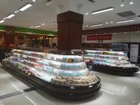 Supermercado Front Oval Island Cooler With aberto três de R404a acima das prateleiras