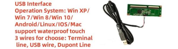 Écran tactile capacitif de 43 pouces à 10 points Interface USB Structure G+G