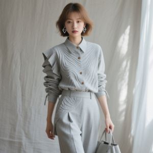 Skin Friendly Polyester Jacquard Fabric 110GSM Soft Cloth Fabric 67% Polyester 19% Cotton 14% Tencel