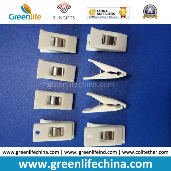 White Color Plastic Hot Sale Office Stationery ID Promotional Clips