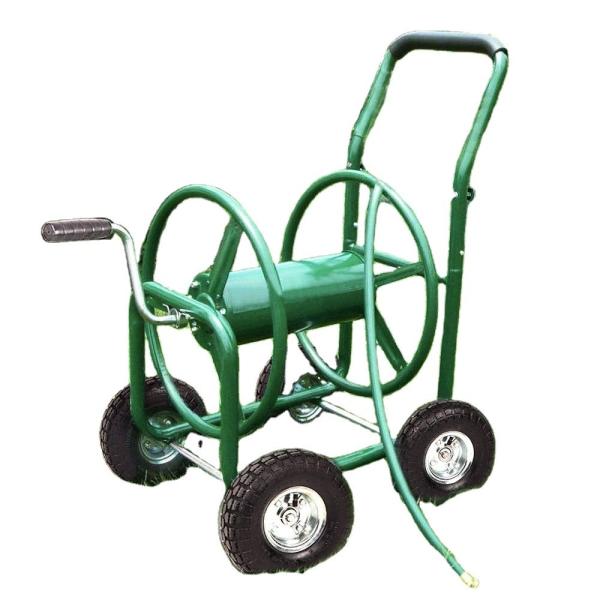 Convenient Loading Basket Heavy Duty Garden Hose Reel Cart for Water Garden and Tools