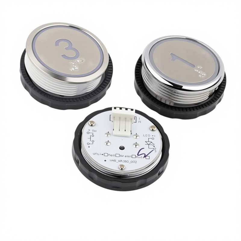 Good Quality Elevator Push Button Stainless Steel Plate With Braille Tact Switches  Elevator Circle Button