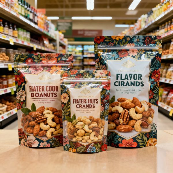 PET AL PE Laminated Matte Standup Ziplock Reseal Bag Support Embossing Print Food Grade Packaging Plasticbag Candy Nuts Flavor