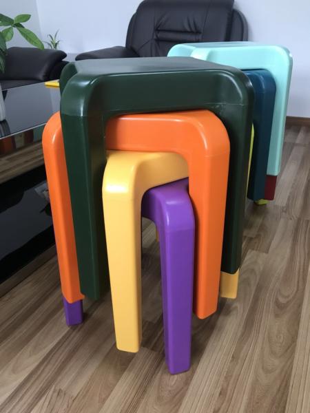 strong and stable four legs colorful rotomolded plasric stool which can be nested