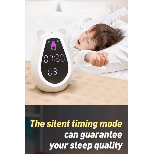 Relógio de alarme ativado por voz para o trem de sono infantil