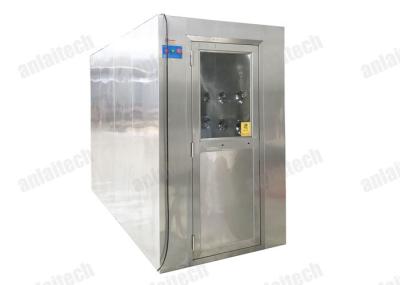 Electronical Interlock Pharmaceutical Air Shower , 0.75KW SS201 Stainless Steel Shower Room